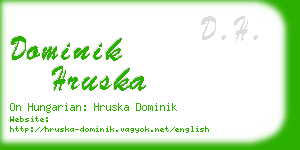 dominik hruska business card